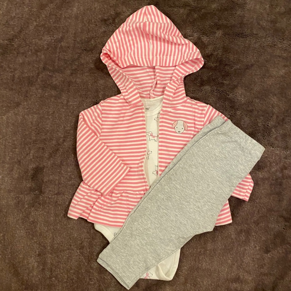 Pink Puppy 3-piece Outfit, 12M